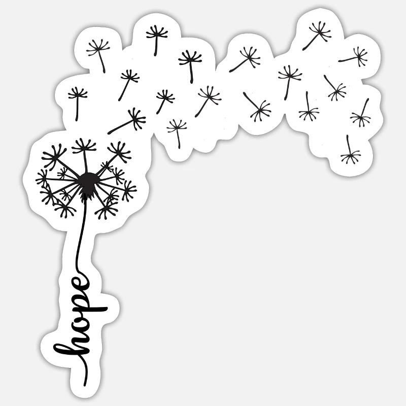 Conception de Hope Dandelion - Sticker taille S (10 x 10 cm) - blanc mat