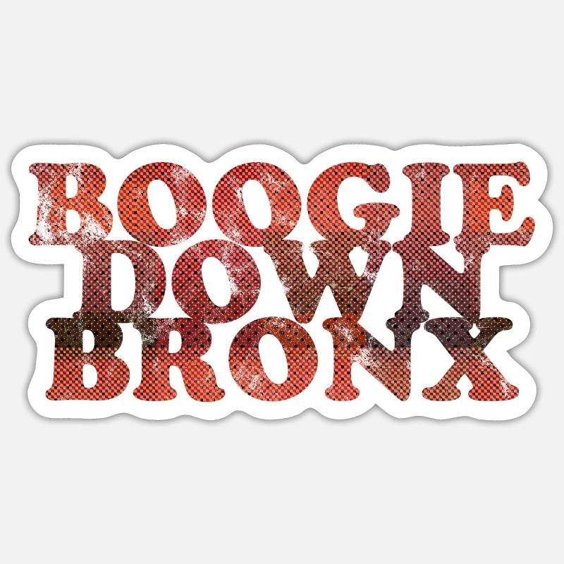 Boogie Down Bronx - Sticker size S (10 x 10 cm) - white matte