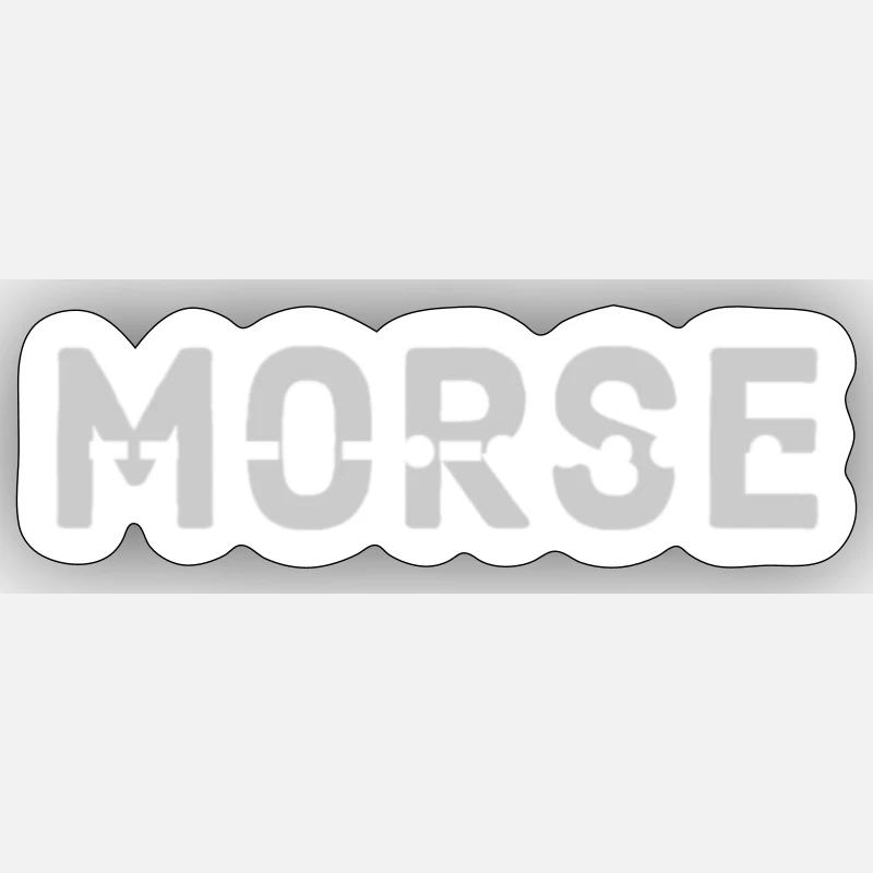 Morse code Sticker size S (10 x 10 cm)