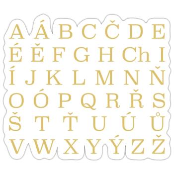 CZECH Alphabet Tschechien - Sticker Größe S (10 x 10 cm) - Mattweiß - Vorne