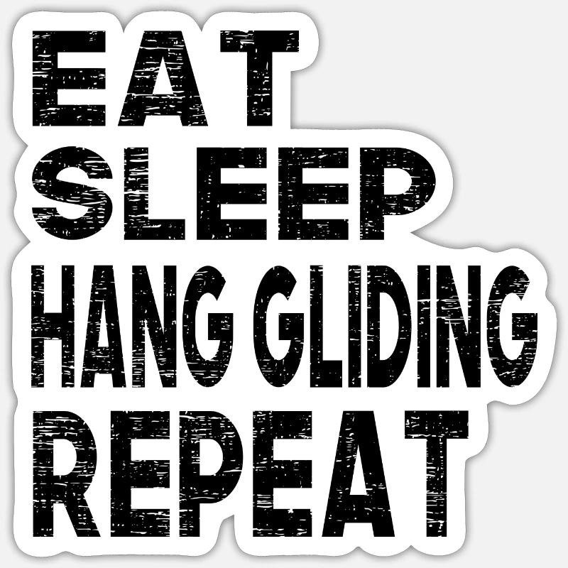 Manger Sommeil Deltaplane Répéter Sticker taille S (10 x 10 cm)