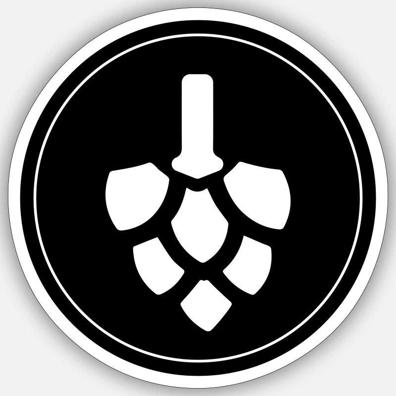 Houblon de bière Sticker taille S (10 x 10 cm)