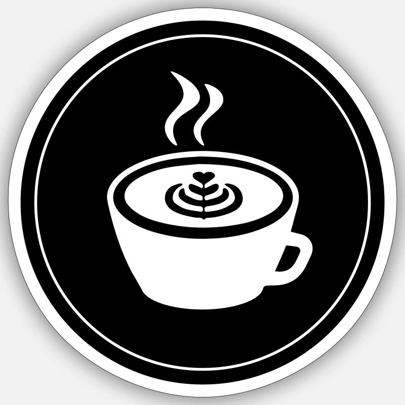 Coffee Logo - Sticker size S (10 x 10 cm) - white matte