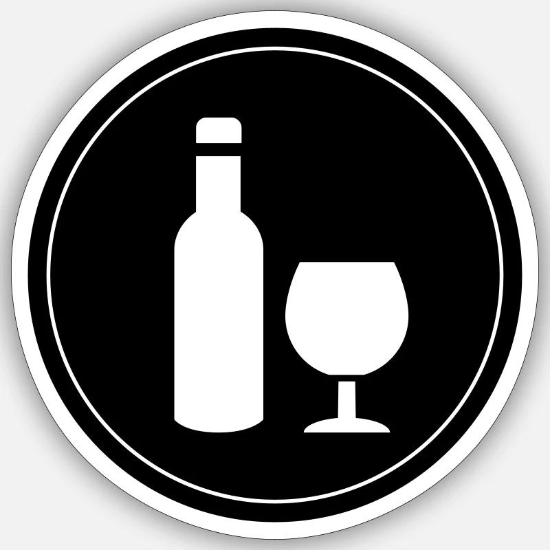 Wine Red Wine - Sticker size S (10 x 10 cm) - white matte