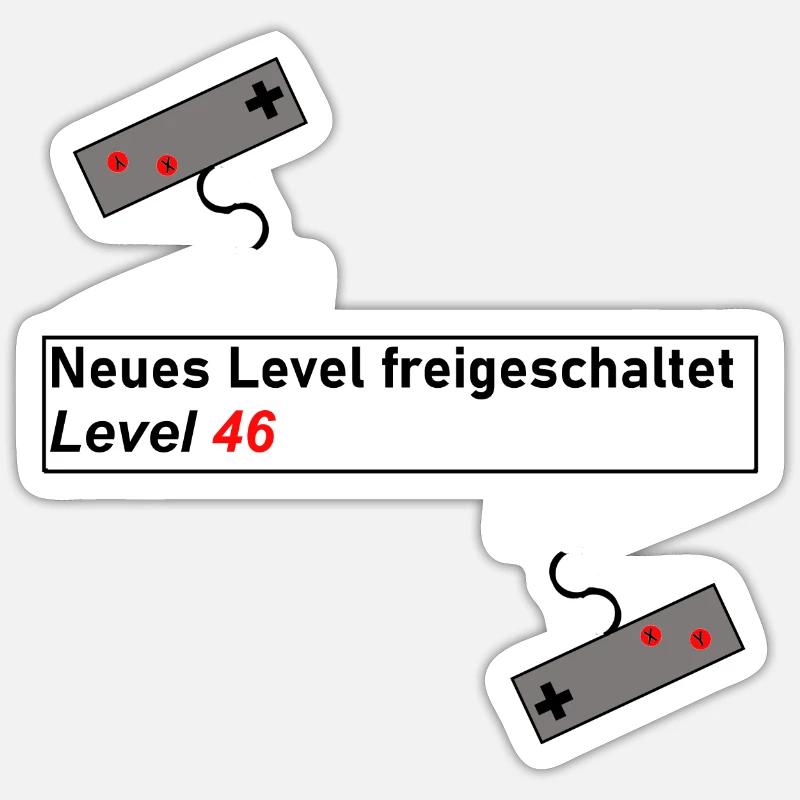 Geschenk Geschenkidee Geburtstag Gaming Level Up Sticker Größe S (10 x 10 cm)