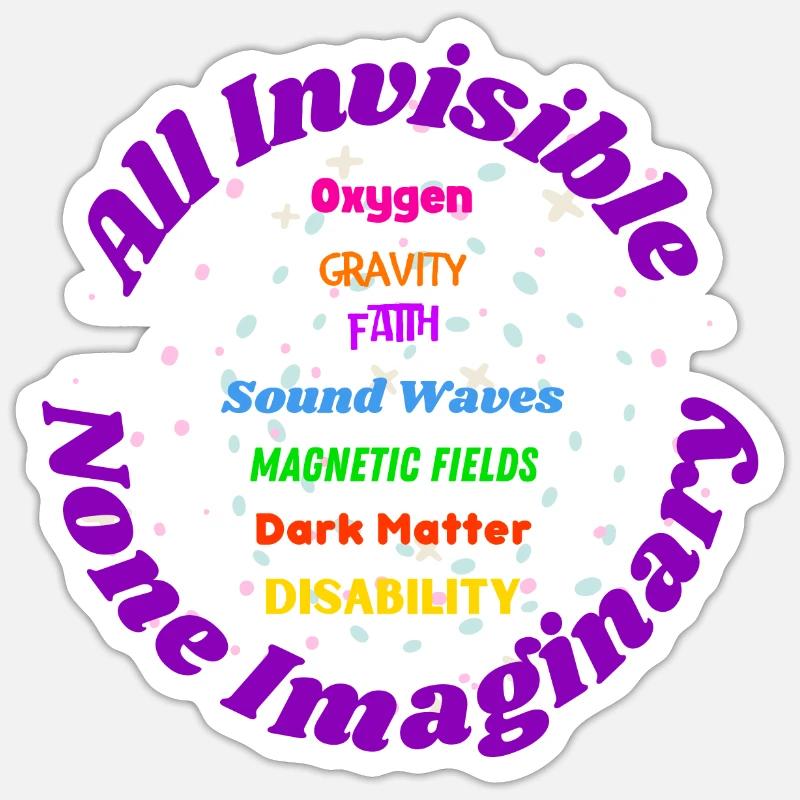 All Invisible, None Imaginary - Sticker size S (10 x 10 cm) - white matte