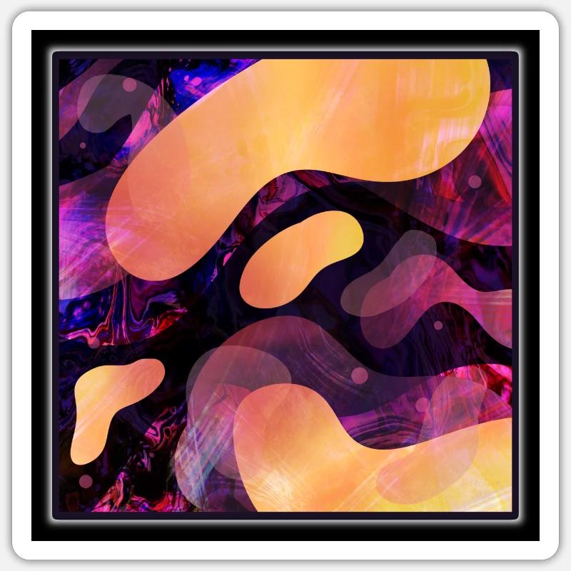 Abstrait - Sticker taille S (10 x 10 cm) - blanc mat