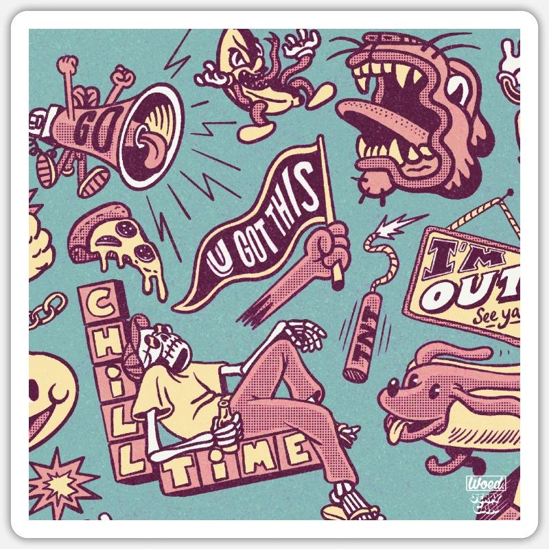 Rag X Jerry Can - Sticker taille S (10 x 10 cm) - blanc mat