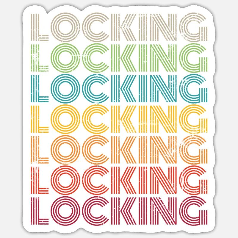 Locking Funk Style Dance - Sticker size S (10 x 10 cm) - white matte