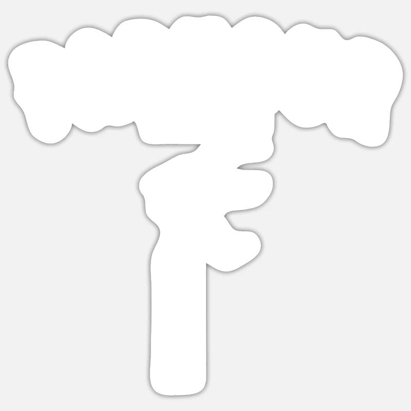 parkour - Sticker taille S (10 x 10 cm) - blanc mat