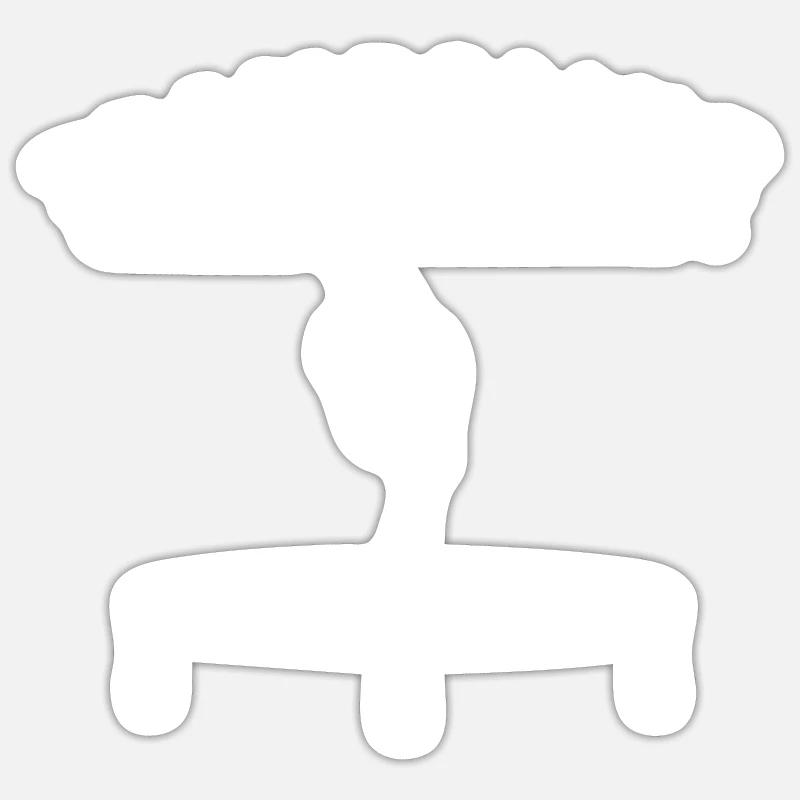 trampoline - Sticker size S (10 x 10 cm) - white matte