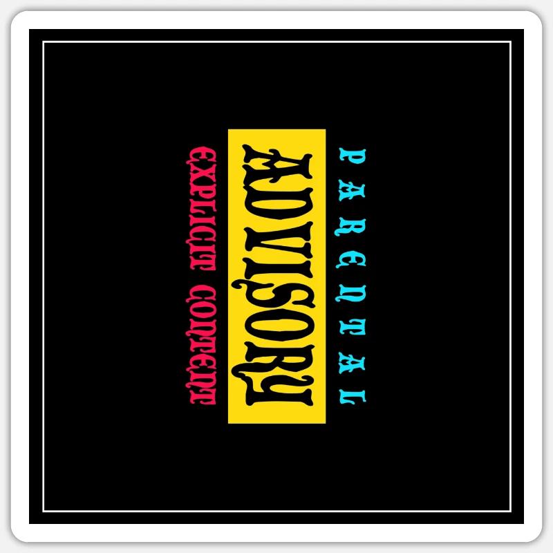 Contenu explicite - Sticker taille S (10 x 10 cm) - blanc mat