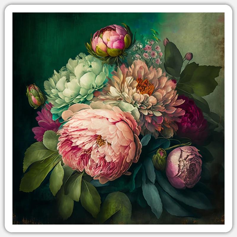 Conception florale15 Sticker taille S (10 x 10 cm)