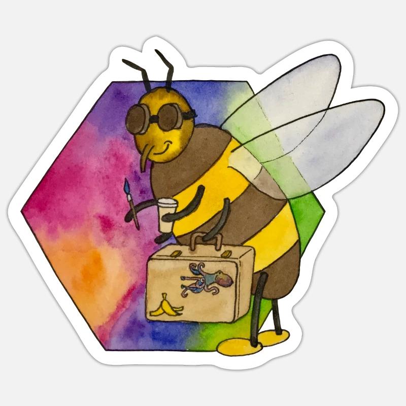 nevery bee HIVE - Sticker taille S (10 x 10 cm) - blanc mat