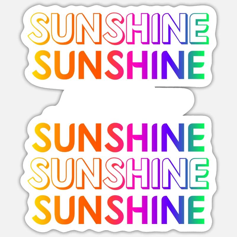 Soleil - Sticker taille S (10 x 10 cm) - blanc mat