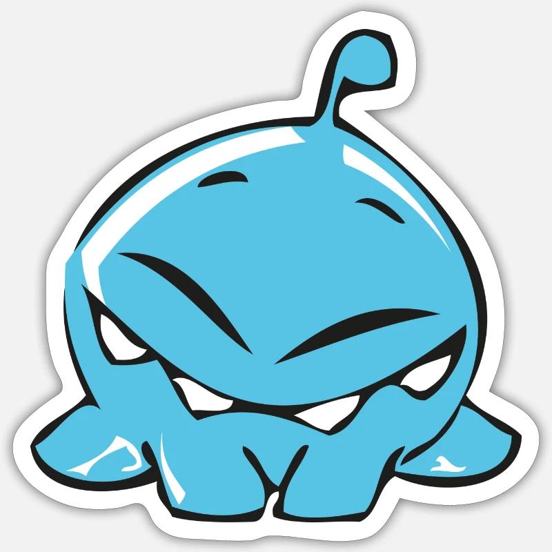 small drop monster - Sticker size S (10 x 10 cm) - white matte