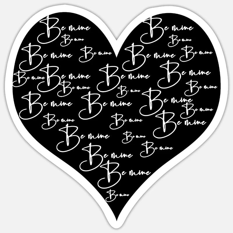 Sois à moi noir - Sticker taille S (10 x 10 cm) - blanc mat
