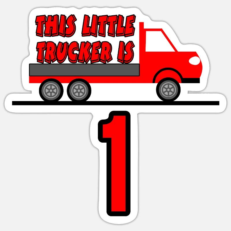 Trucker - Sticker size S (10 x 10 cm) - white matte