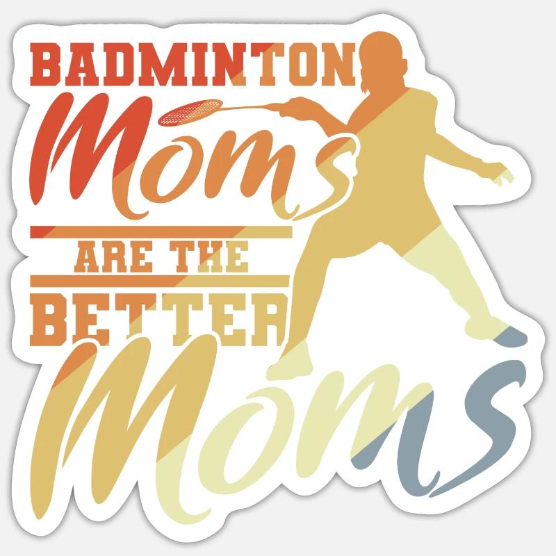 Badminton Mutter Sticker Größe S (10 x 10 cm)