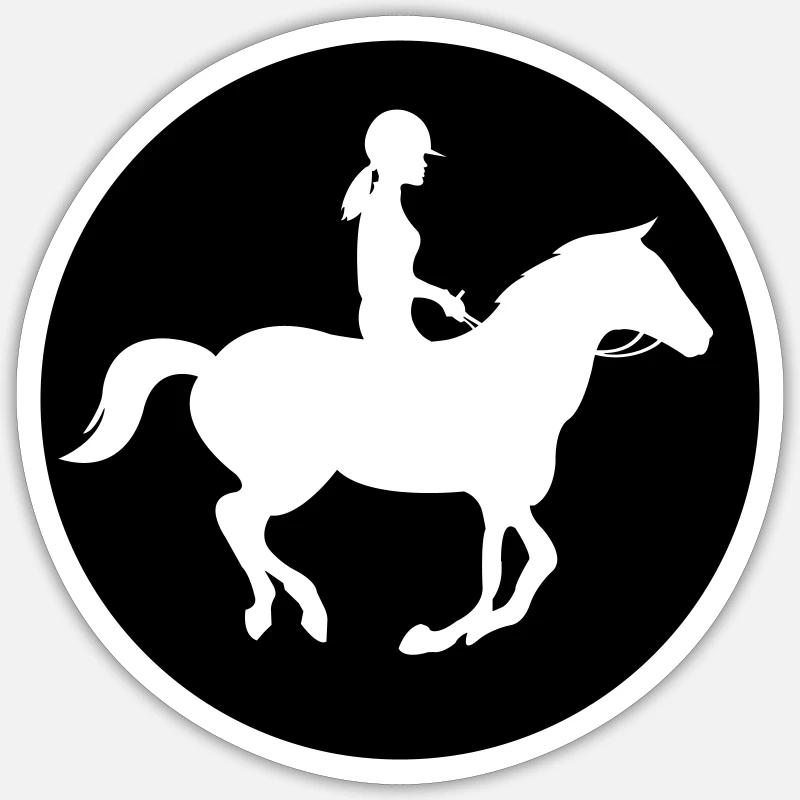 Cavalier Sticker taille S (10 x 10 cm)