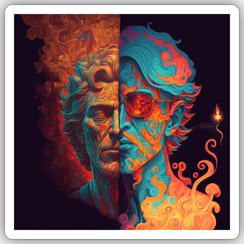 God and the devil - Where is the light? Sticker size S (10 x 10 cm)