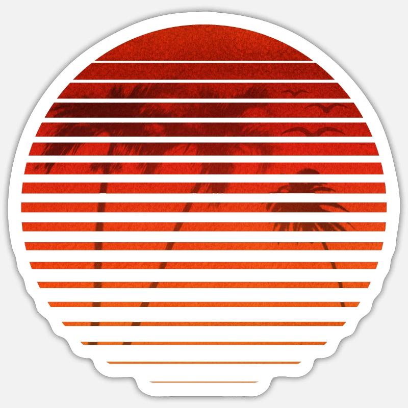 Sunset - Sticker size S (10 x 10 cm) - white matte