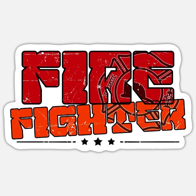 Brandschutz Feuerwehrmann Statement Feuerwehr - Sticker Größe S (10 x 10 cm) - Mattweiß