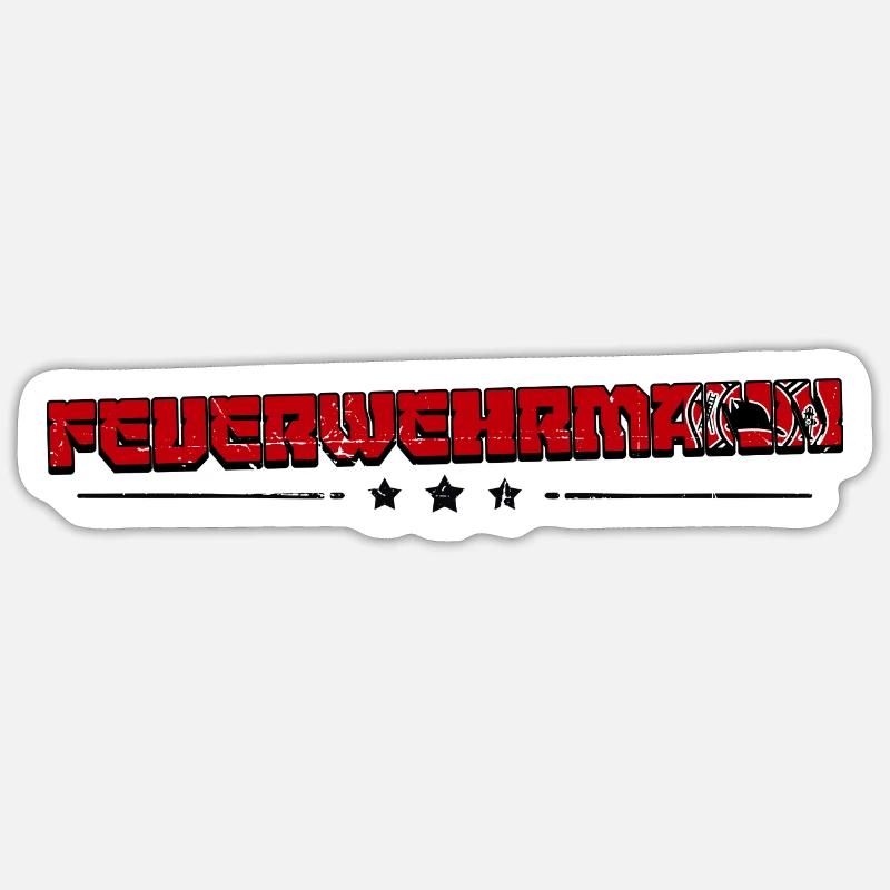 Pompier Say Pompiers Pompiers professionnels - Sticker taille S (10 x 10 cm) - blanc mat