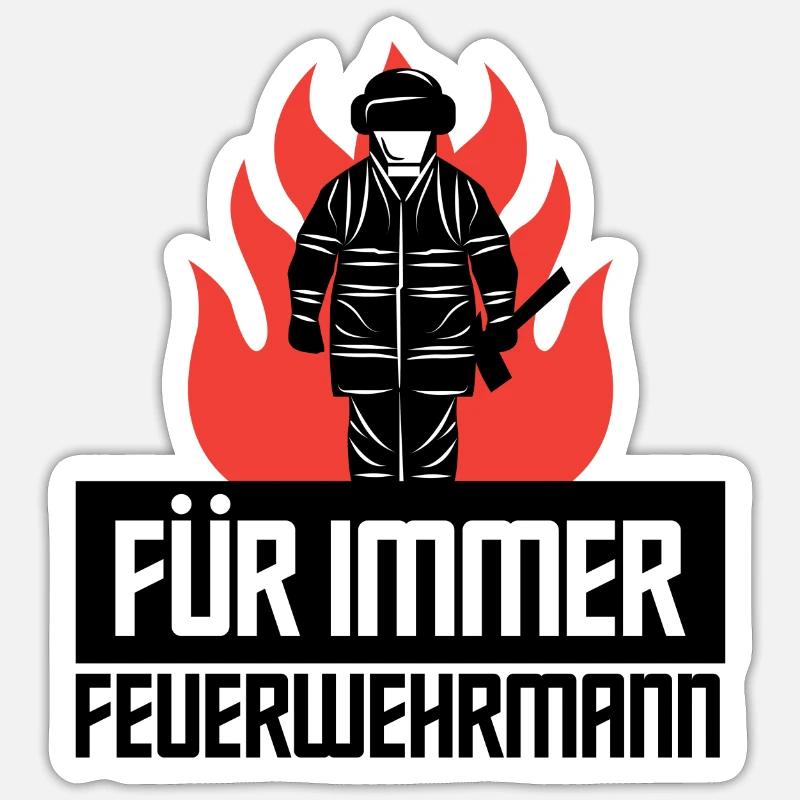 Fire Brigade Lifesaver Firefighter Statement - Sticker size S (10 x 10 cm) - white matte