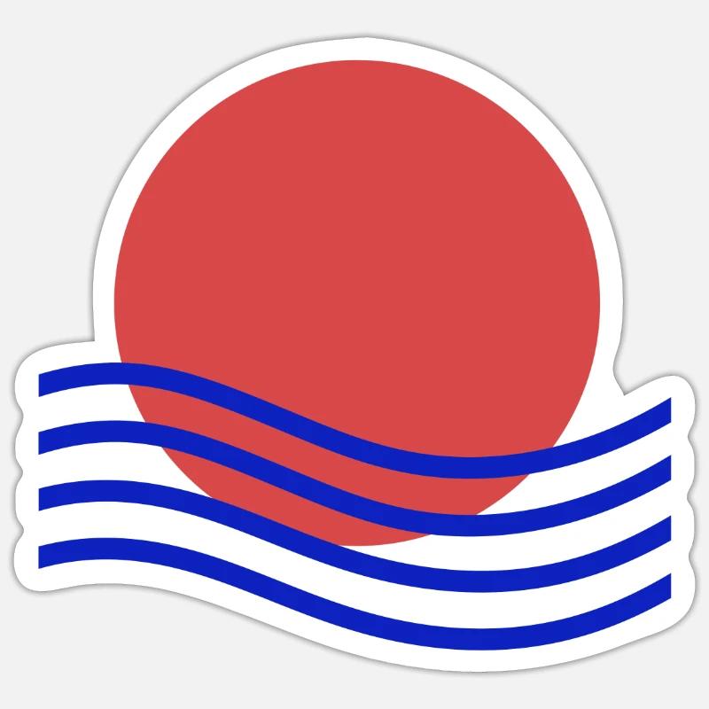 Abstract Sunset - Sticker size S (10 x 10 cm) - white matte