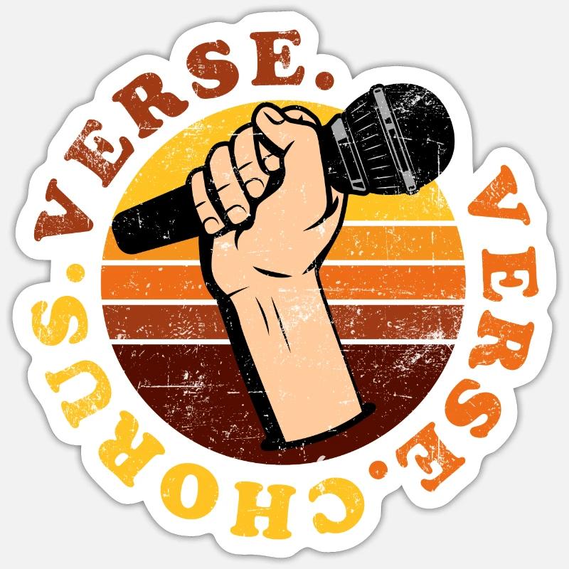 Verse Chorus Verse - Sticker Größe S (10 x 10 cm) - Mattweiß