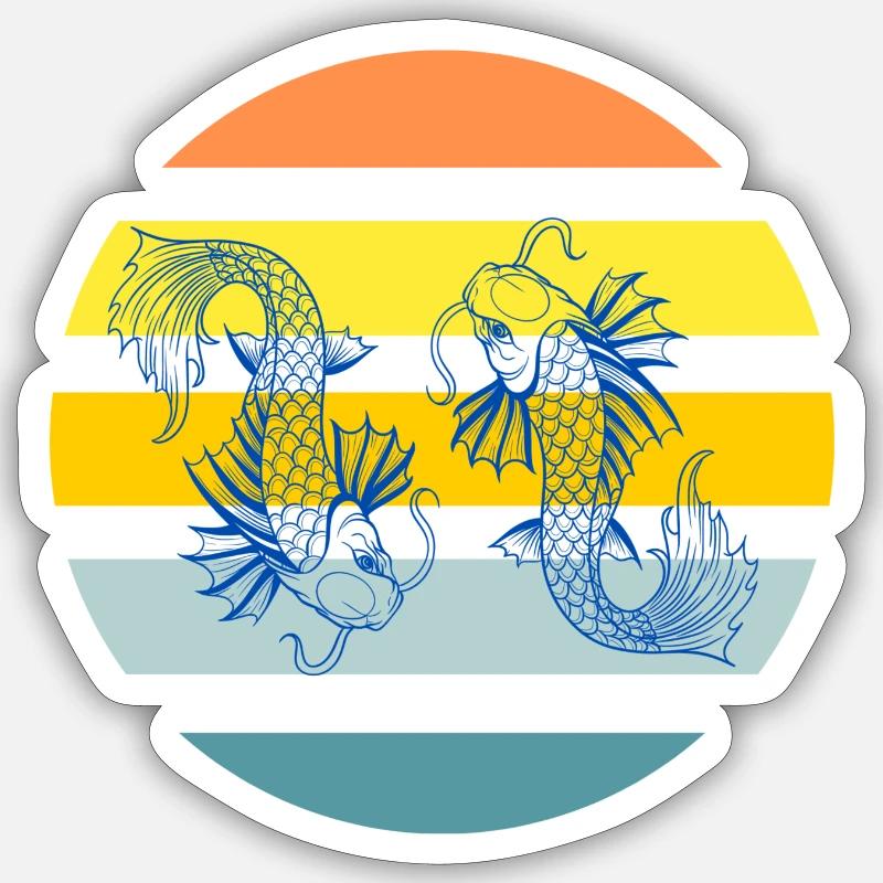 Koifish_Summer - Sticker size S (10 x 10 cm) - white matte