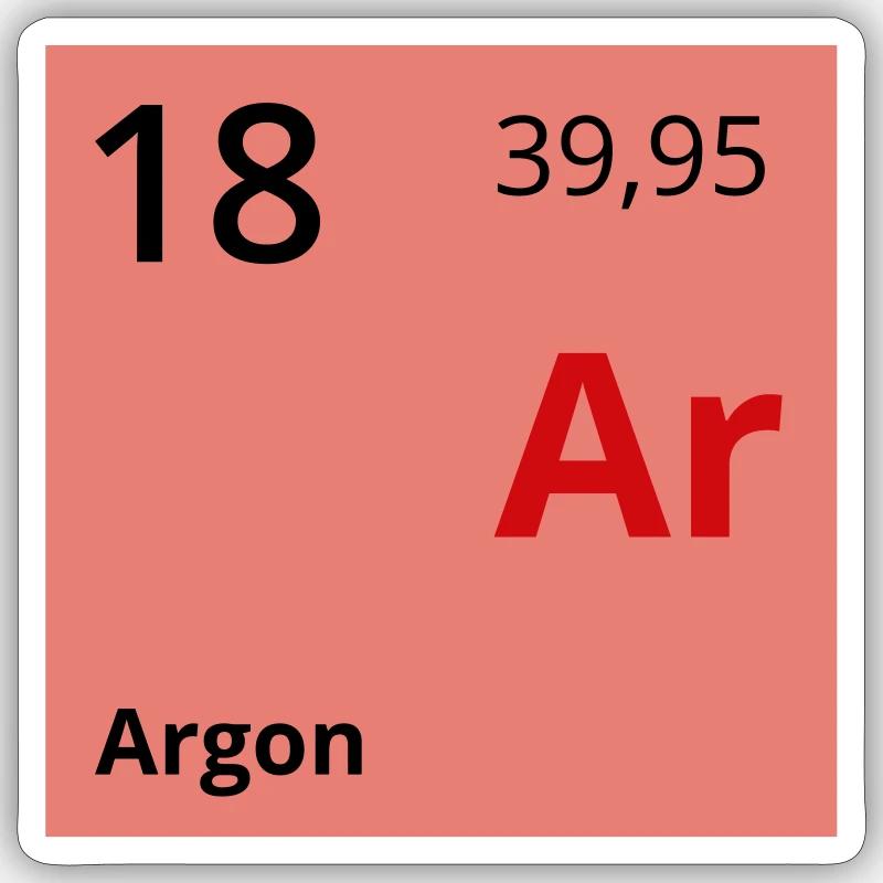 Argon Sticker Größe S (10 x 10 cm)