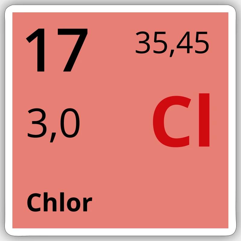 Chlor Sticker Größe S (10 x 10 cm)
