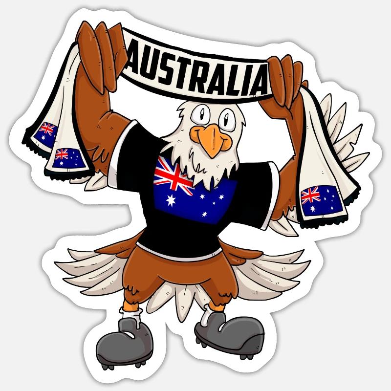 Australian Eagle - Sticker size S (10 x 10 cm) - white matte