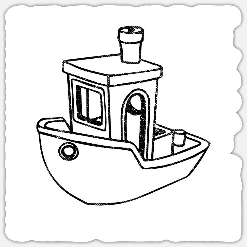 Benchy 3D Gcode Test Hobby Modellierung Sticker Größe S (10 x 10 cm)