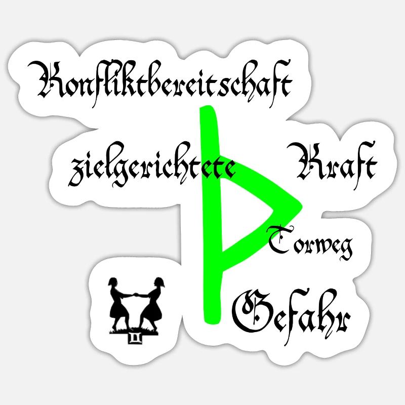 Runa "Thurisaz" (ger.) Sticker Größe S (10 x 10 cm)