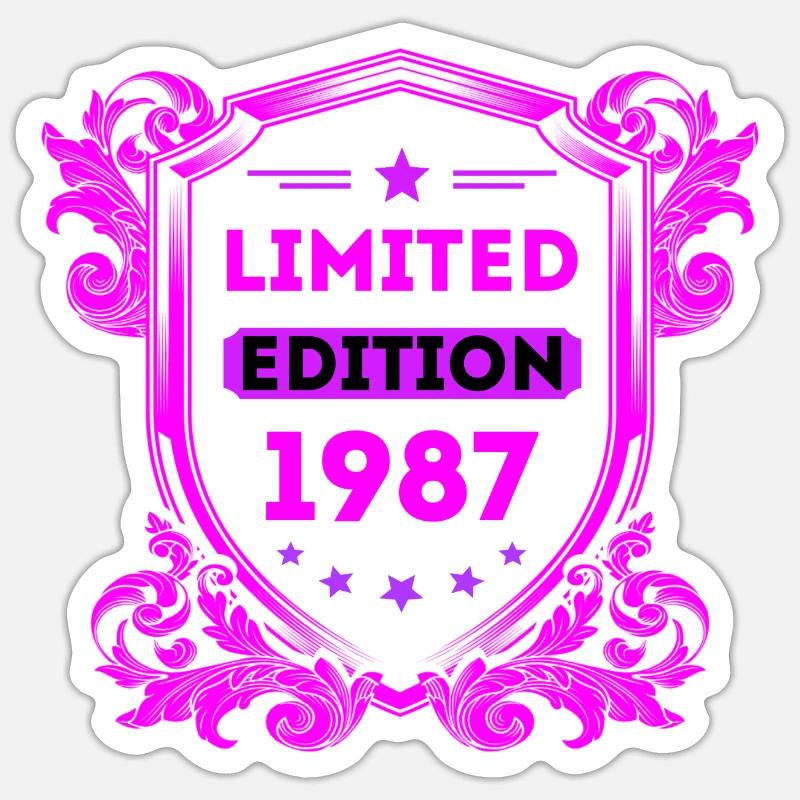 1987 - Sticker taille S (10 x 10 cm) - blanc mat