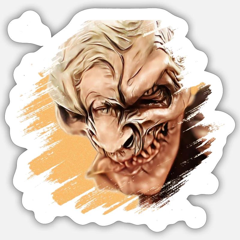 Krampus Percht Devil 2322 - Sticker taille S (10 x 10 cm) - blanc mat