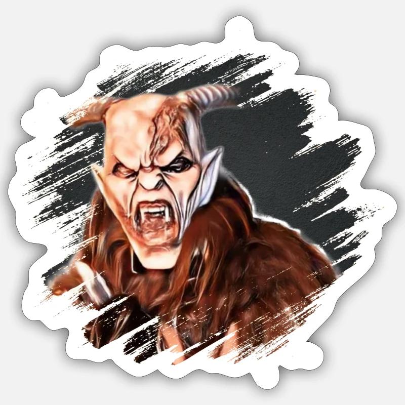 Krampus Percht Devil 2324 - Sticker size S (10 x 10 cm) - white matte