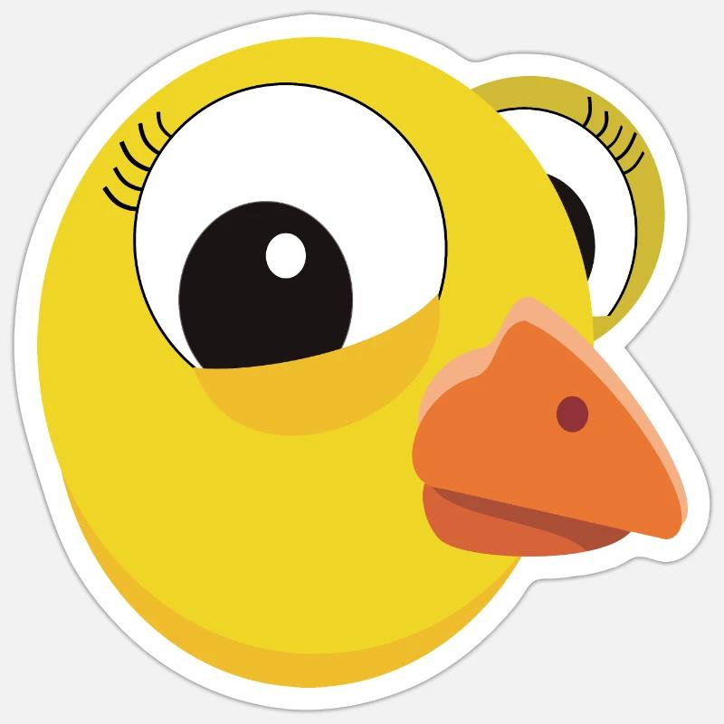 Cute Chick Head Easter Easter Carnival Funny Sticker size S (10 x 10 cm)