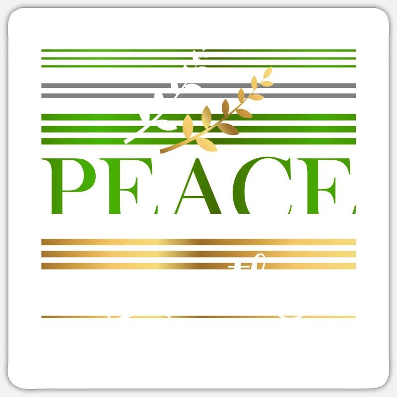Peace on earth - Sticker size S (10 x 10 cm) - white matte