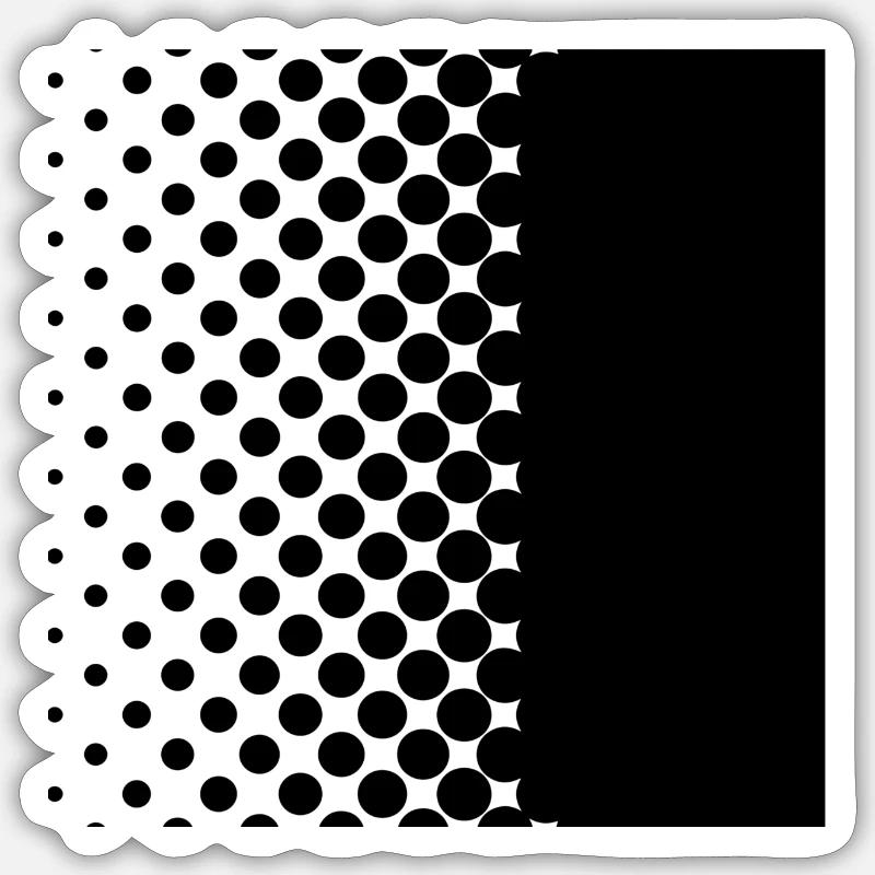 Black points - Sticker Größe S (10 x 10 cm) - Mattweiß