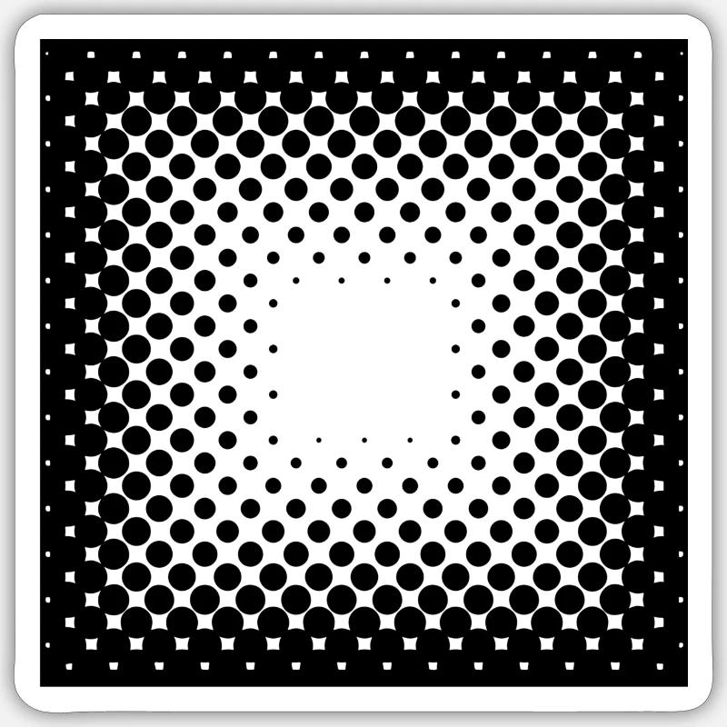 Infinity Black - Sticker Größe S (10 x 10 cm) - Mattweiß