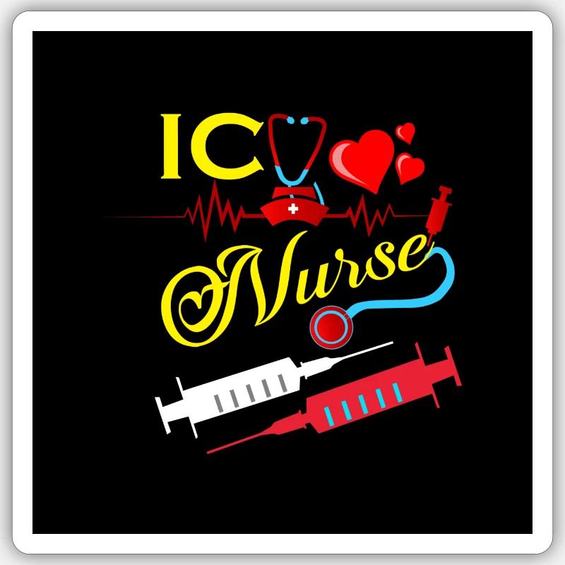Nurse Injection Design - Sticker size S (10 x 10 cm) - white matte