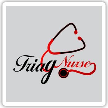 Nurse T shirt design - Sticker size S (10 x 10 cm) - white matte - Front