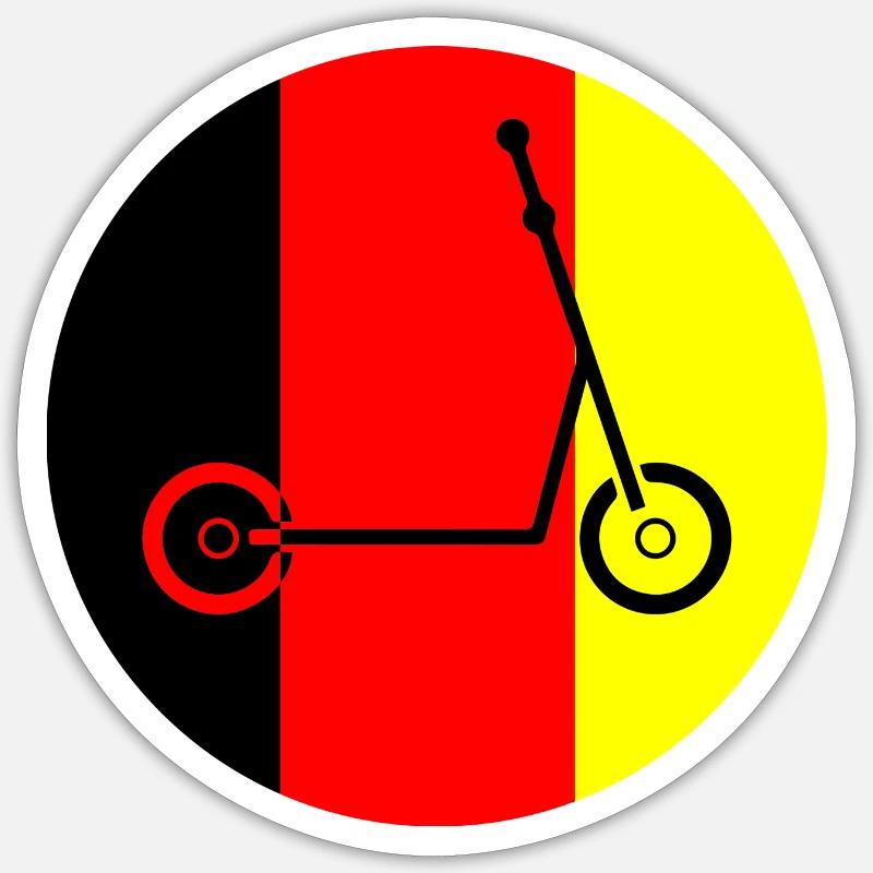 E-Scooter E-Roller Scooter - Sticker taille S (10 x 10 cm) - blanc mat