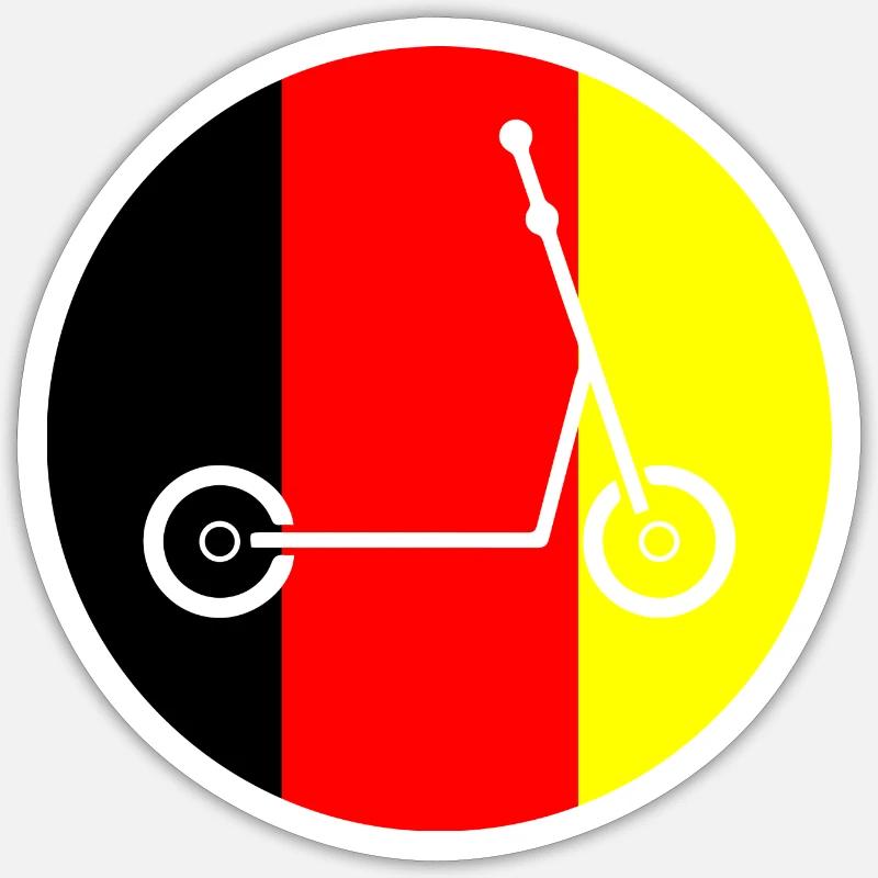 E-Scooter E-Roller Scooter - Sticker Größe S (10 x 10 cm) - Mattweiß
