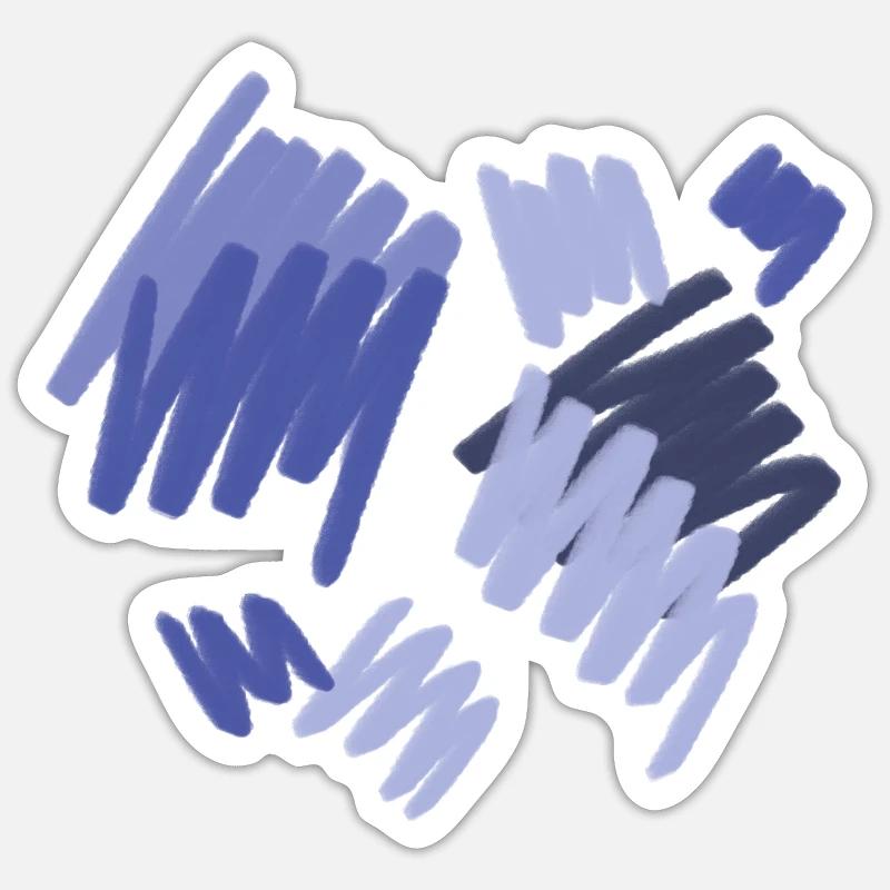 Element Blue - Sticker size S (10 x 10 cm) - white matte