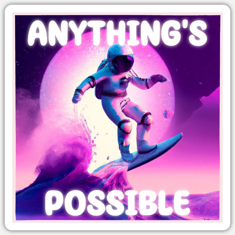 ANYTHING'S POSSIBLE - Sticker size S (10 x 10 cm) - white matte
